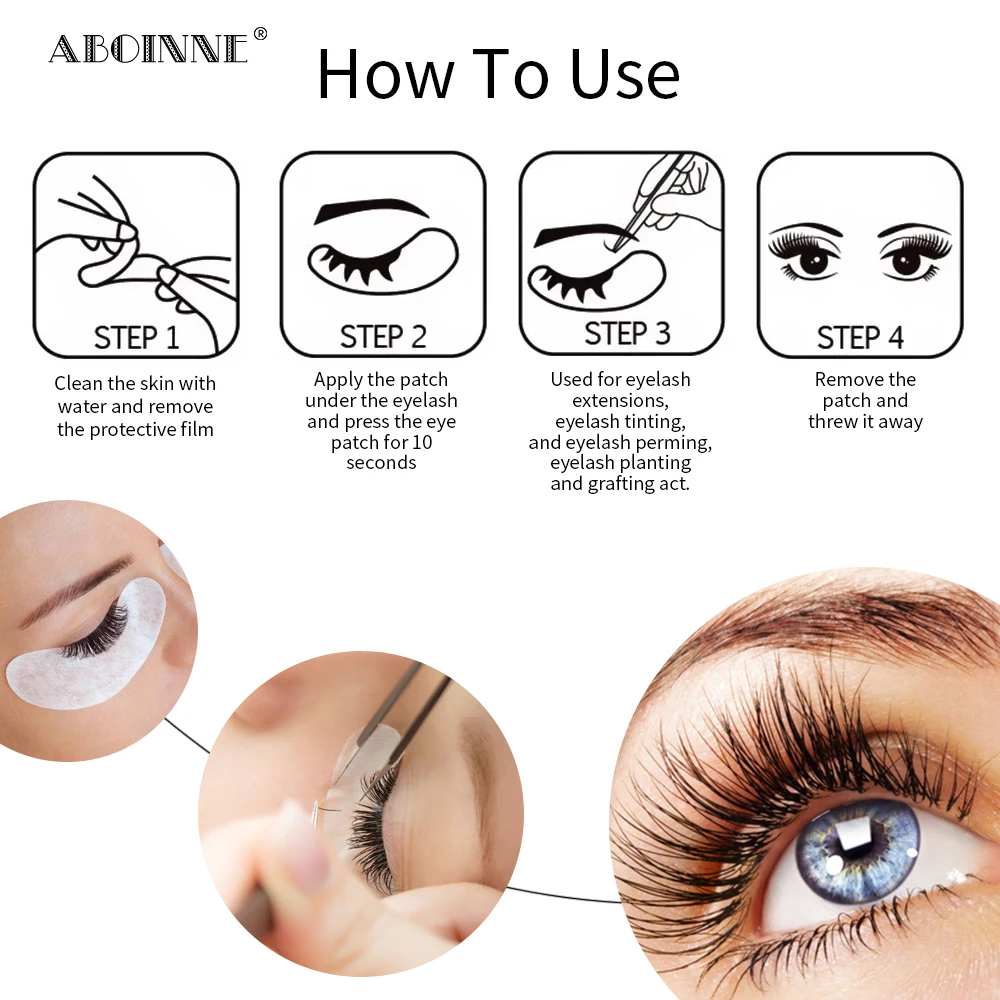 Lint ฟรีแพทช์ Eyelash ภายใต้แผ่นรองพื้น Eye Lash Eyelash Extension Patches Eye Make Up Tools