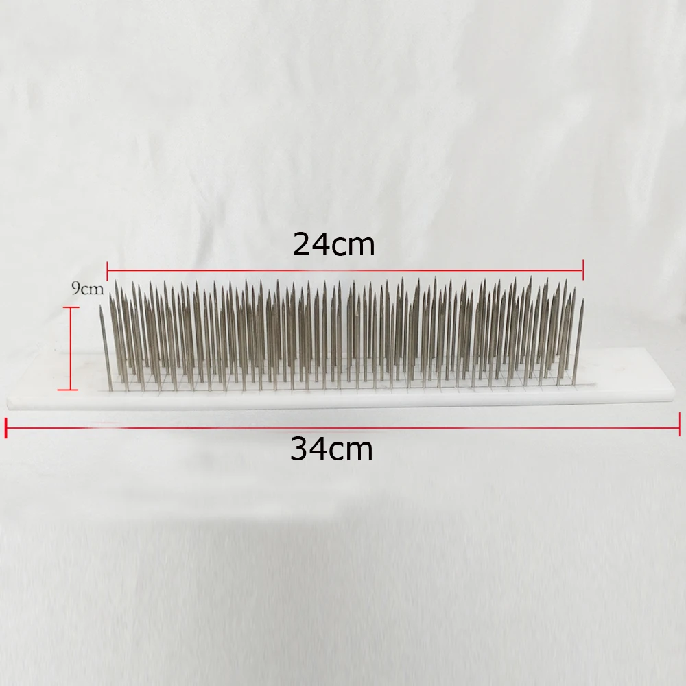 1PC 30CM Length White Hair Hackle With 100 PCS Needle For Raw Hair Making Remy Human Hair Extensions,Comb Machine Weft Tools