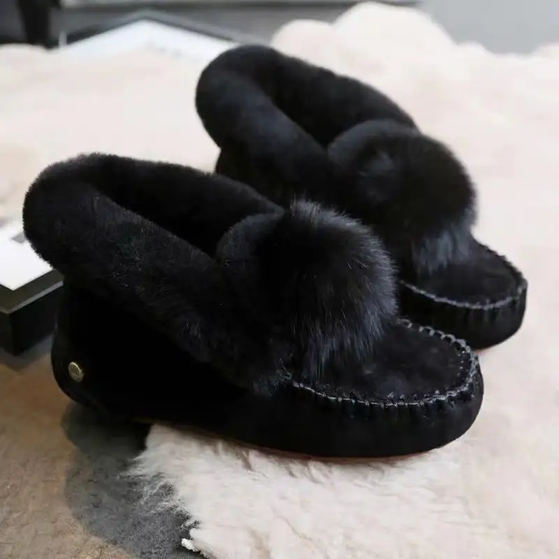 In 2022, Chinese High-Quality Brand Women\'s Snow Boots, Real Leather, 100% Natural Wool Fashionable And Warm Women Shoes