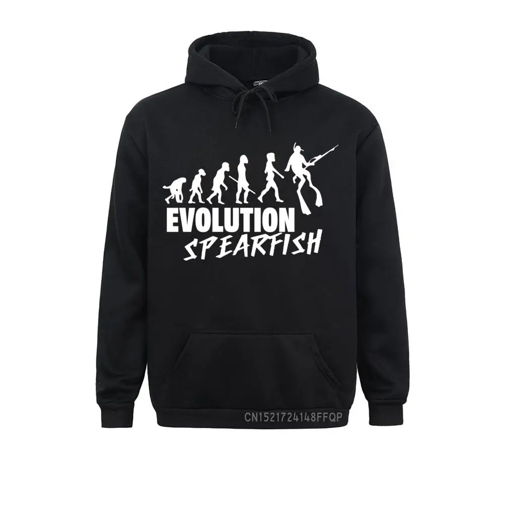 

Funny Men's SweatshirtsEvolution Spearfishing Pullover Winter Pocket Hoodies Spearfish Sweatshirt