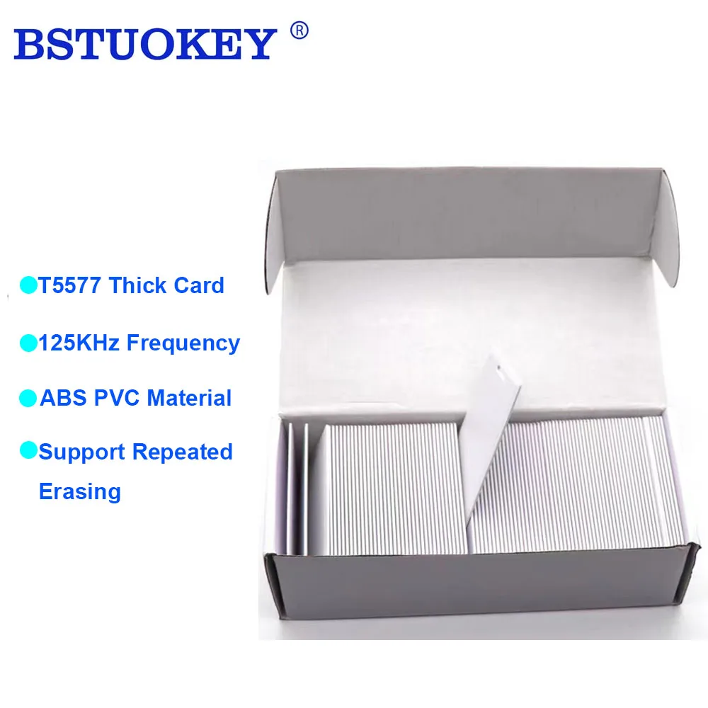 10pcs T5577 125khz RFID Proximity Card Duplicator Rewritable Clone Copy Access Control Card for Security Systems