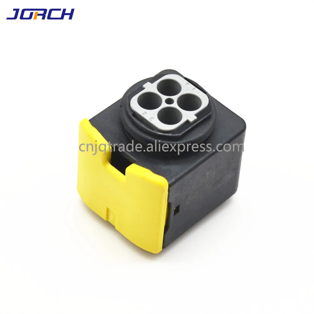 5 Sets 4 Pin Quality Guaranteed 2-1418390-1 Yellow+Gray Auto Female 4 Pin IP67 Automotive Electrical Connector