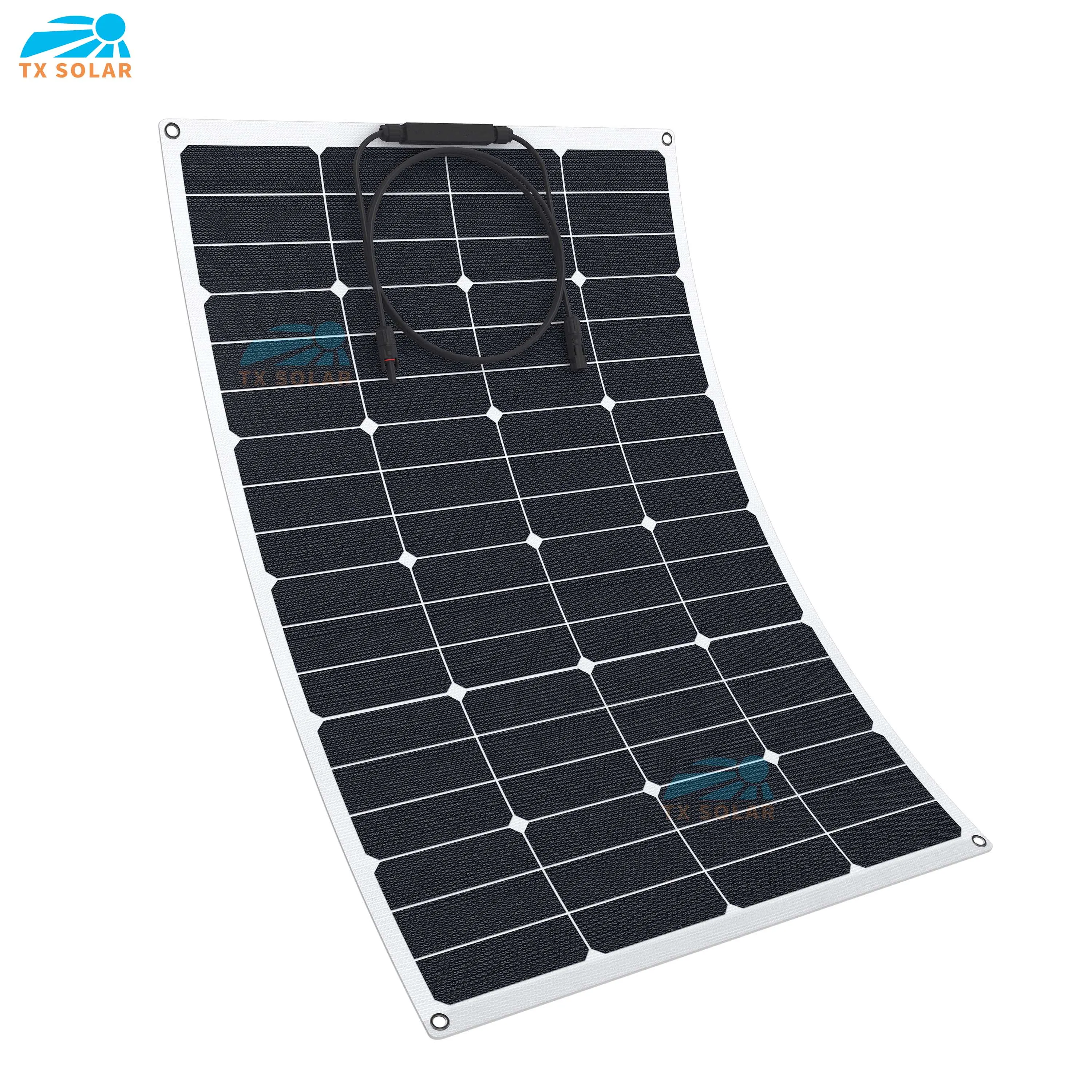 24% High efficiency Sunpower ETFE 20W-200W  Flexible Solar Panels The 12 v battery solar panels