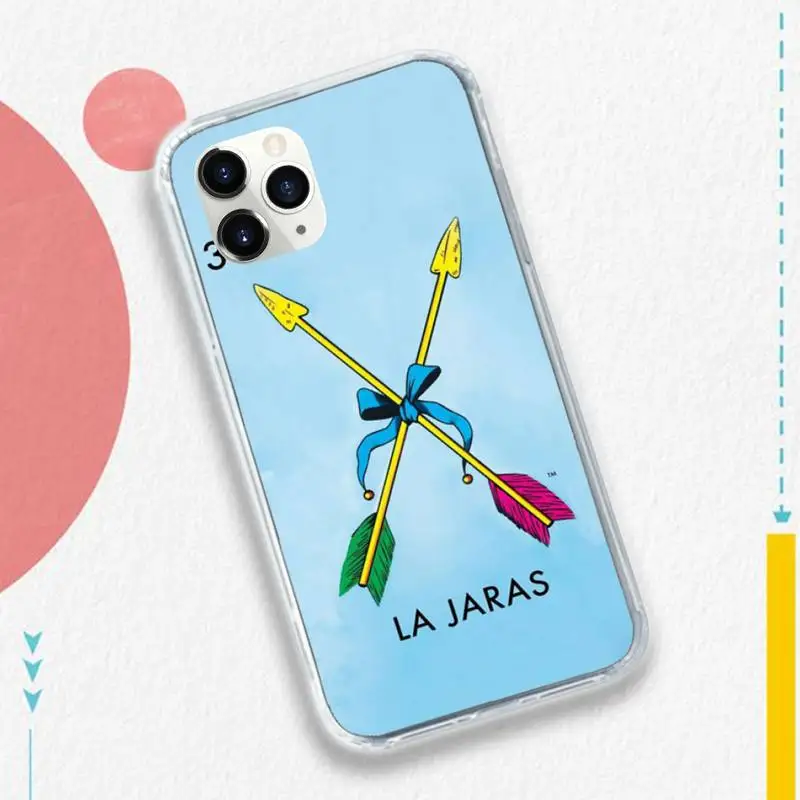 Loteria Card Mexican Bingo Lottery Phone Case Transparent soft For iphone 12 11 13 7 8 6 s plus x xs xr pro max mini