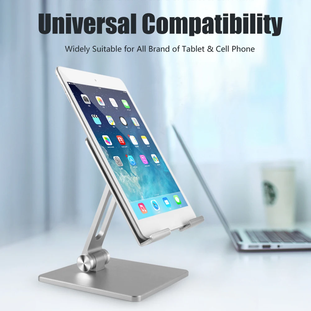 Tablet Stand Aluminum Desktop Adjustable Stand Foldable Phone Holder For iPad Pro 12.9 11 Air Mini 2020 iPhone Samsung Xiaomi