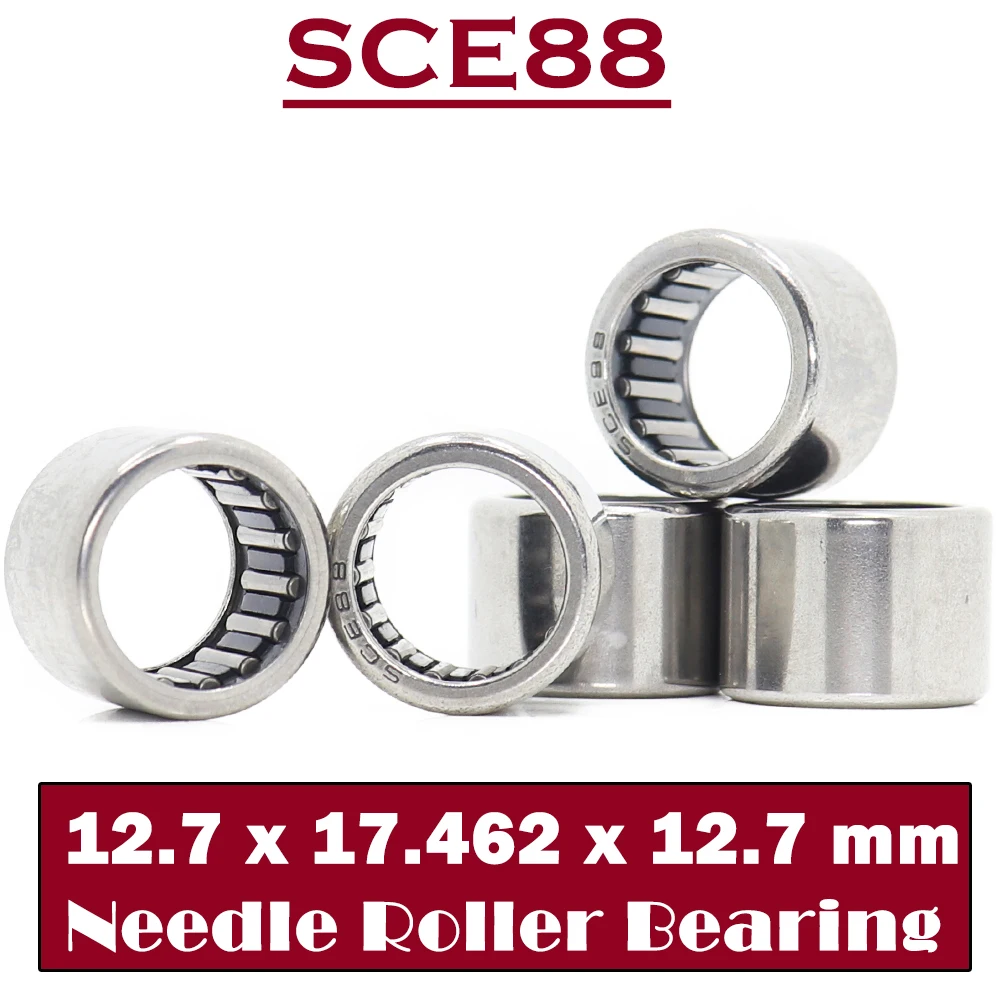 

SCE88 Bearing 12.7*17.462*12.7 mm ( 5 PCS ) Drawn Cup needle Roller Bearings B88 BA88Z SCE 88 Bearing