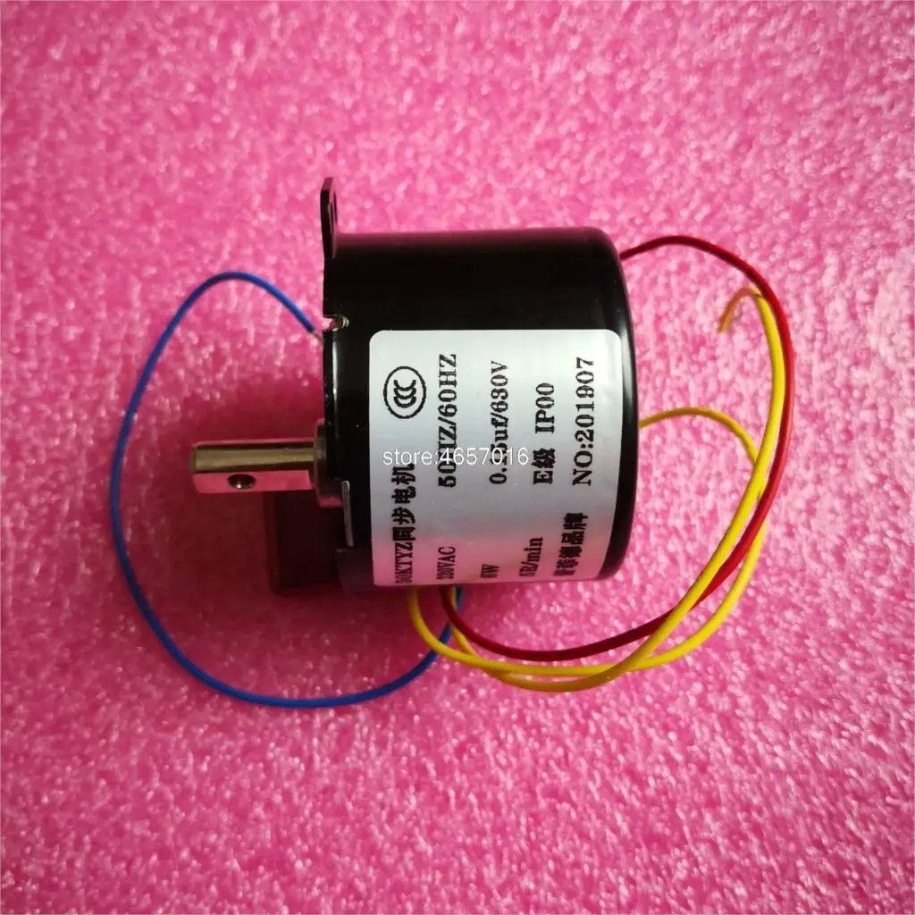 1PCS 50KTYZ 220V AC 6W  1RPM/2.5 RPM / 5RPM / 10RPM / 15RPM / 30RPM / 50RPMPermanent Magnet Synchronous Gear Motor