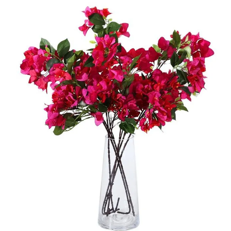 

5pcs Silk Bougainvillea Glabra Artificial Bougainvillea Spectabilis Flower Branches for Wedding Centerpieces Floral Decoration