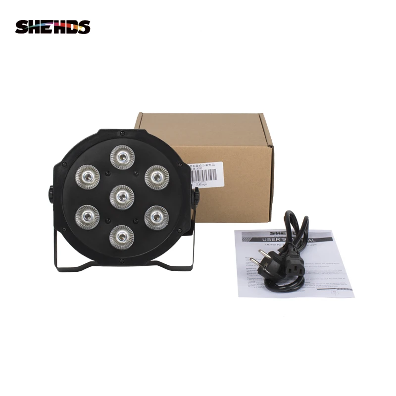 SHEHDS Vaste Plug 7x12 W RGBW 4in1/7X18 W RGBWA + UV 6in1 Mobiele Plug LED Par Licht Voor DJ Disco Party Kerst Decoratie