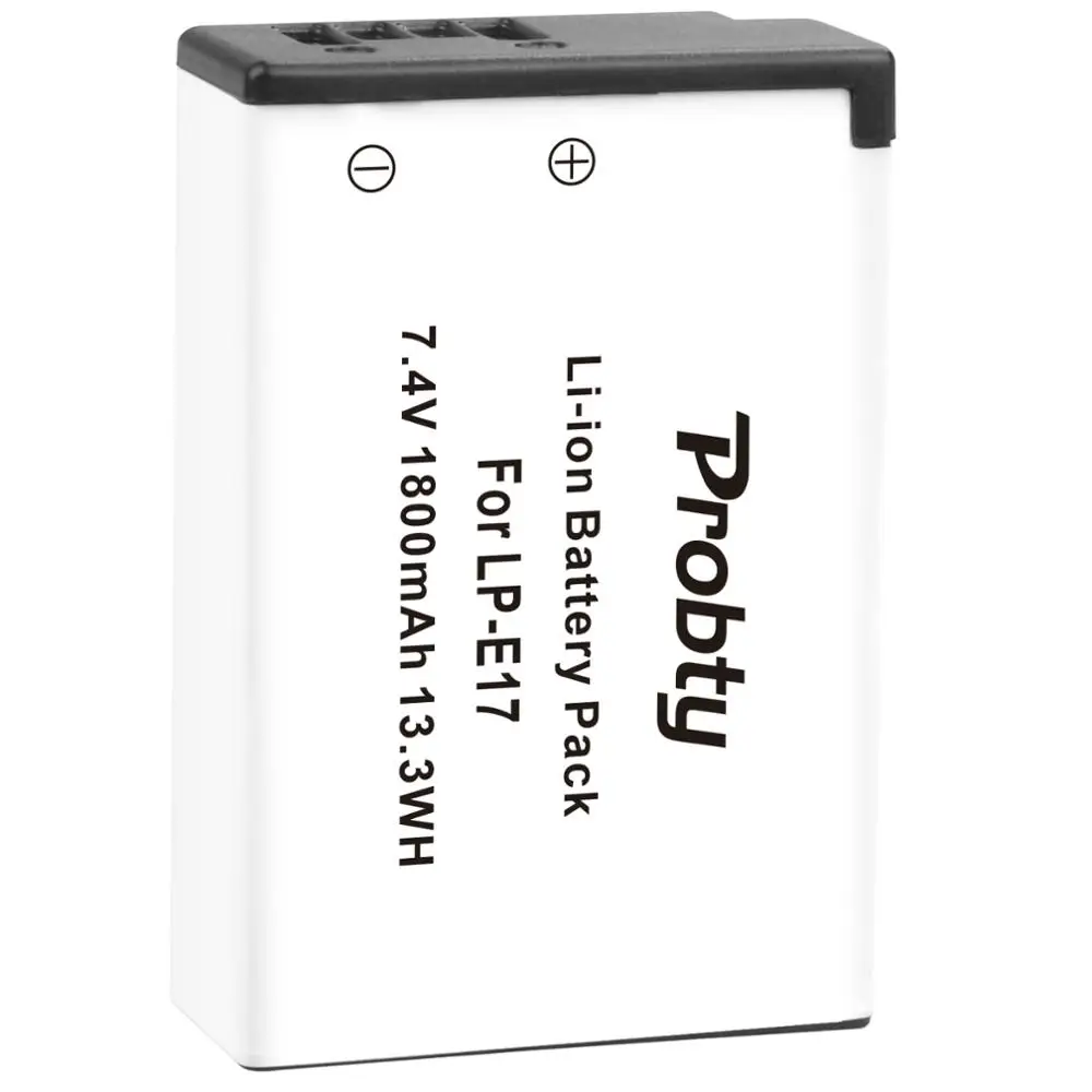 Probty 1800mAh LPE17 LP E17 LP-E17 akumulator do aparatów Canon EOS 200D M3 M6 750D 760D T6i T6s 800D 8000D pocałunek X8i kamery