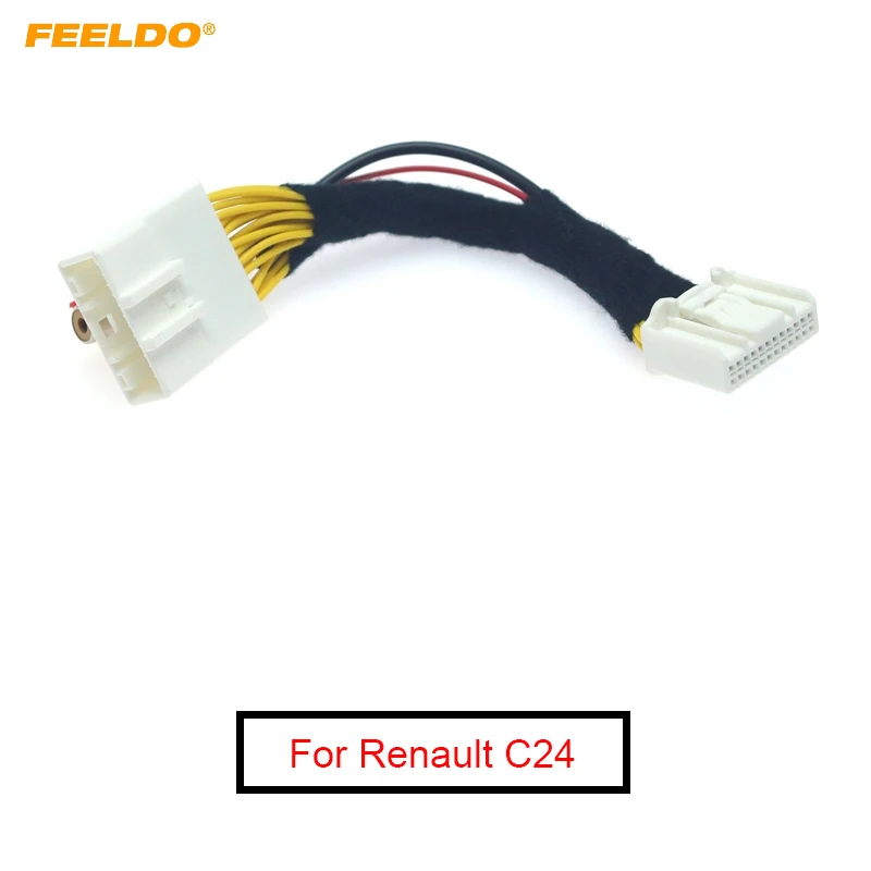 

FEELDO Car Rear Camera Reversing RCA Video Convert Cable For Renault C24 OEM Monitor Connection Wiring Adapter #AM2101