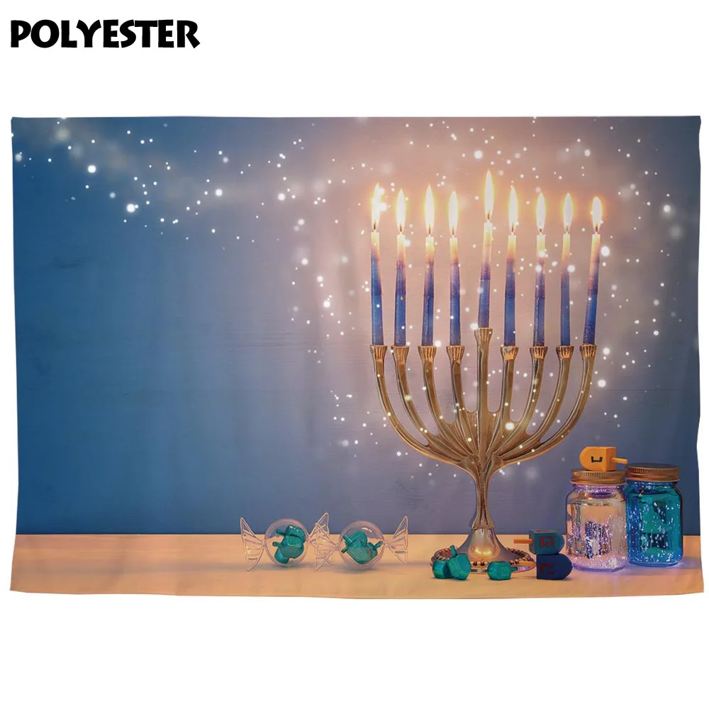 Allenjoy photophone achtergronden Chanoeka kaars glitter dromerige nieuwe jaar party Kerst banner achtergronden fotografische photocall