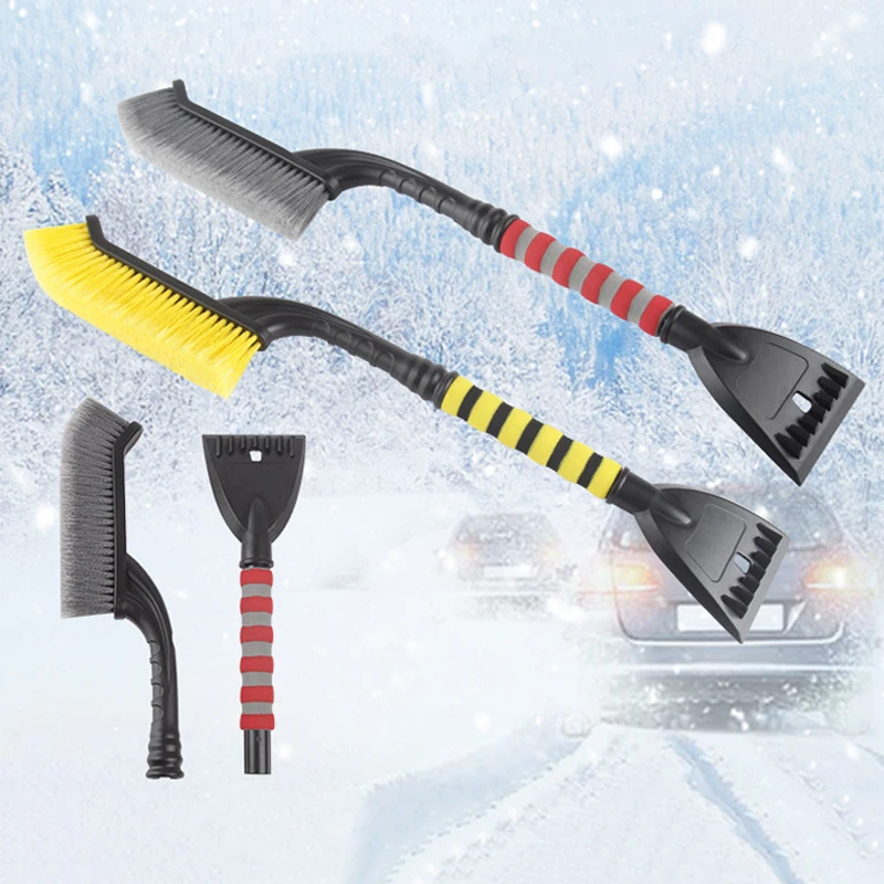 

1PCS Yellow Winter Universal Car Ice Scraper Snow Removal Shovel Red Detachable Snow Brush Automotive Cleaning Tool Accessories