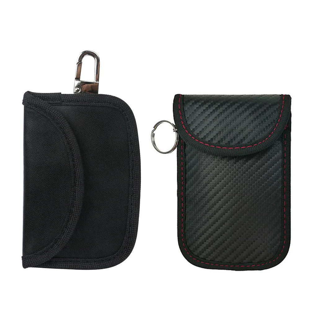 Mini Car Faraday Bag Signal Guard Blocker single layer/dual layer PU Leather Keyless RFID Bag Signals Blocking Pouch