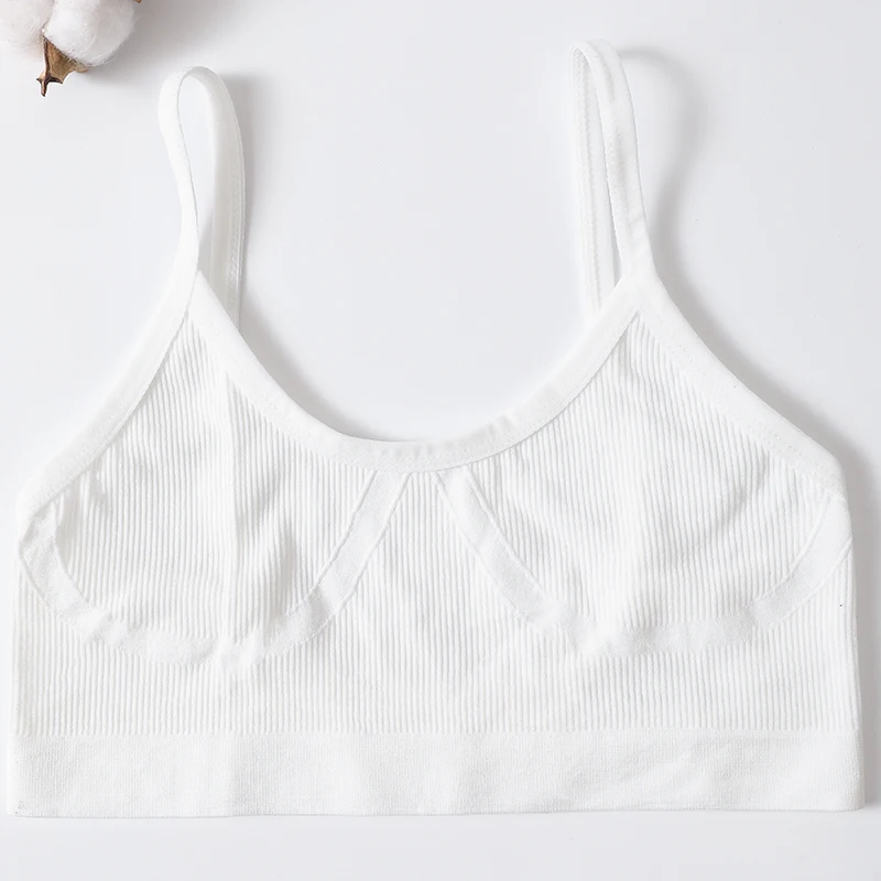 Seamless Womens Bralette Ribbed U Back Wireless Tube Bra model side
