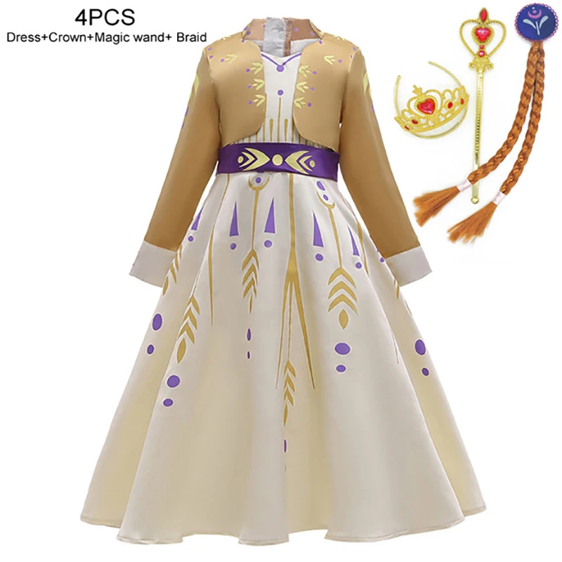 

2022 Christmas Gown Kids Dresses For Girls Costume Elegant Winter Princess Dress Snow White Cosplay Party Children Clothing