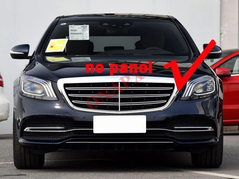 

Car Styling ABS Grill For Mercedes-Benz S-Class W222 S300 S400 S500L Middle grille for AMG S65 Style Not For Distronic