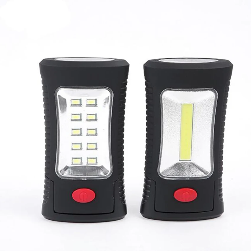 1Pc COB/LED lampade da lavoro a luce magnetica con gancio, luci da trekking da campeggio all'aperto portatili illuminazione della lampada di emergenza della torcia elettrica