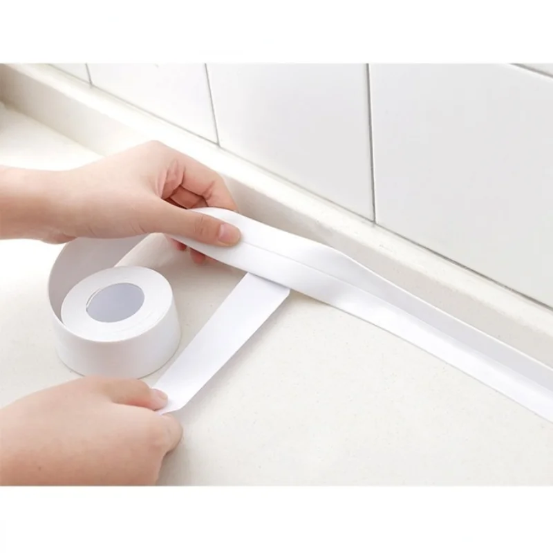 

PVC Waterproof Wall Sticker Self Adhesive Sink Stove Crack Strip Kitchen Bathroom Bathtub Corner Sealant Tape Waterproof