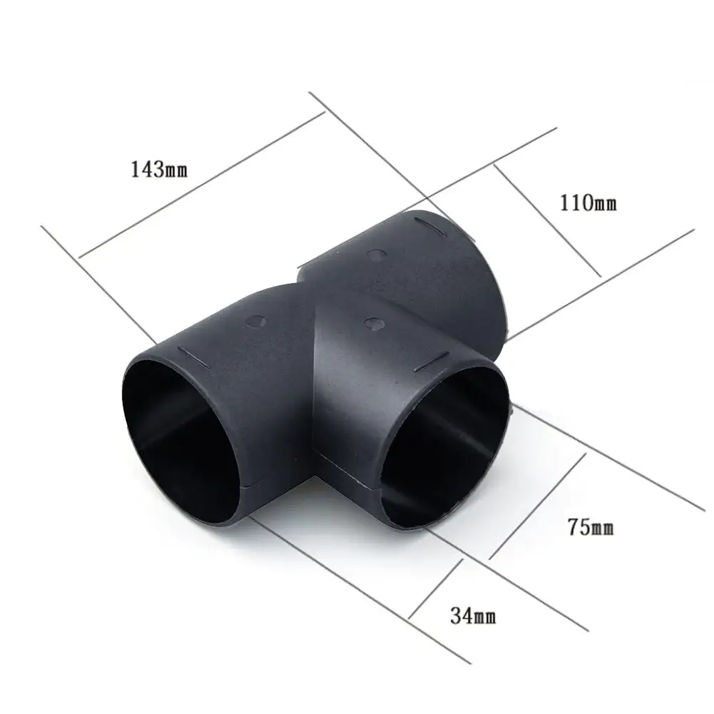 75mm Air Vent Ducting T Piece Elbow Pipe Outlet Exhaust Connector For Eberspaecher Air For Diesel Parking Heater