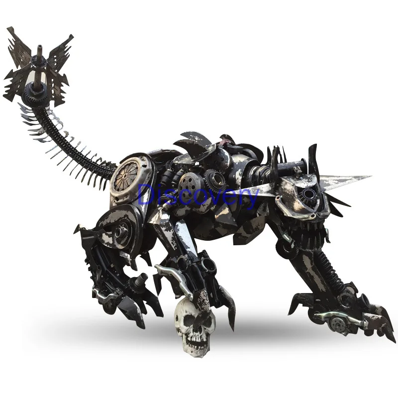 Iron Mechanical Dog Large Robot Creative Decoration Welding Large Transformer Mold Gear Industrial Wind