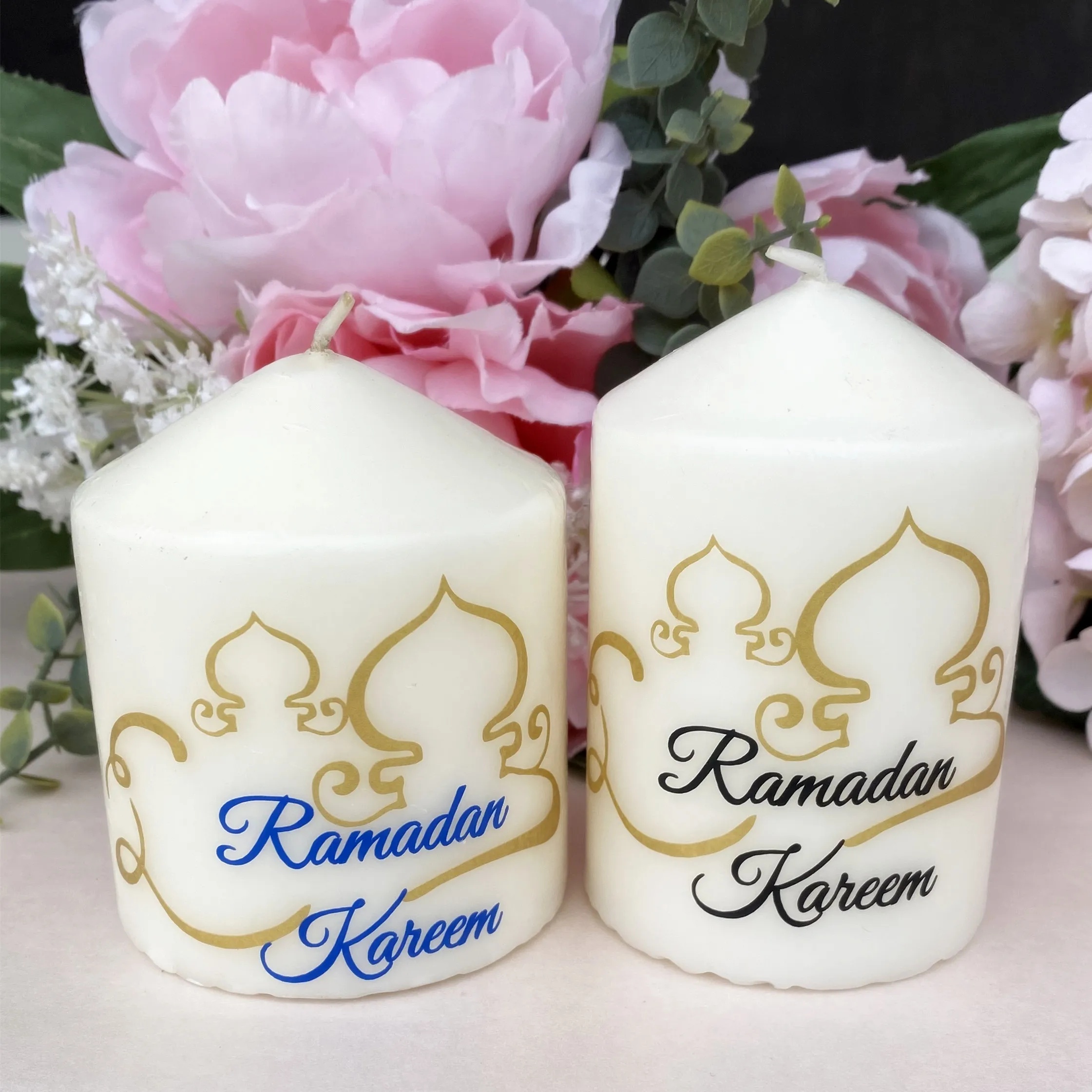 Ramadan Mubarak Candle Vinyl deals Decor Ramadan Kareem 2 pcs DIY Arabic Candle stickers decorations