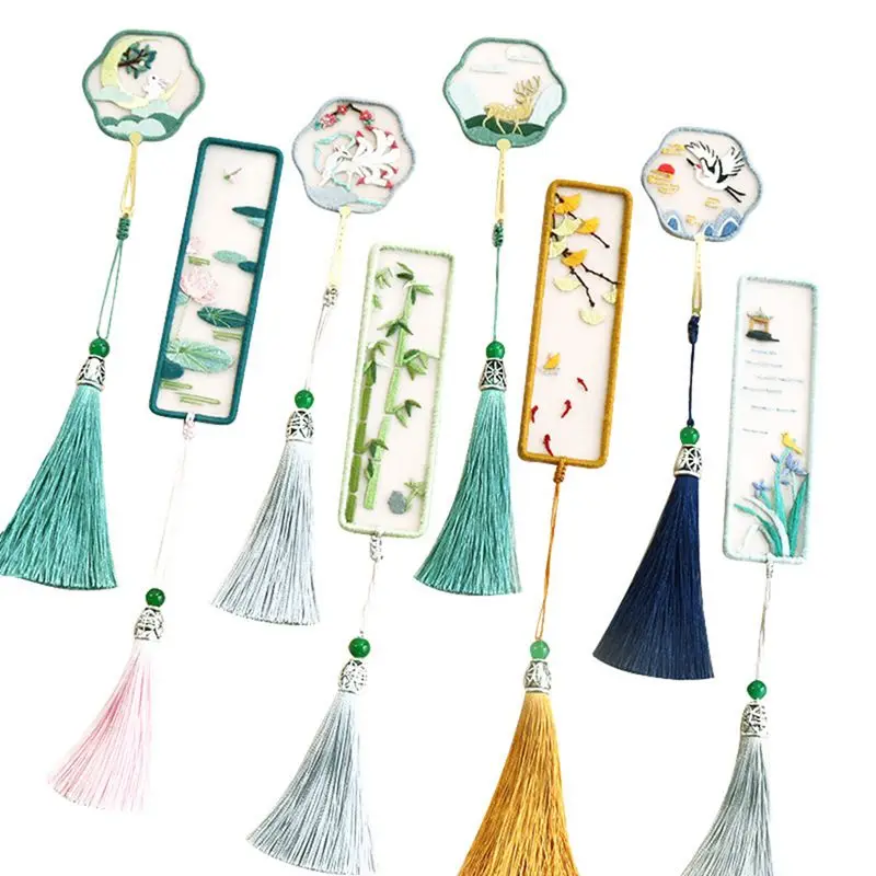 Self-embroidered Bookmark Material Package Embroidery Kit Embroidery Handmade DIY Material Package Antique Bookmark New Style