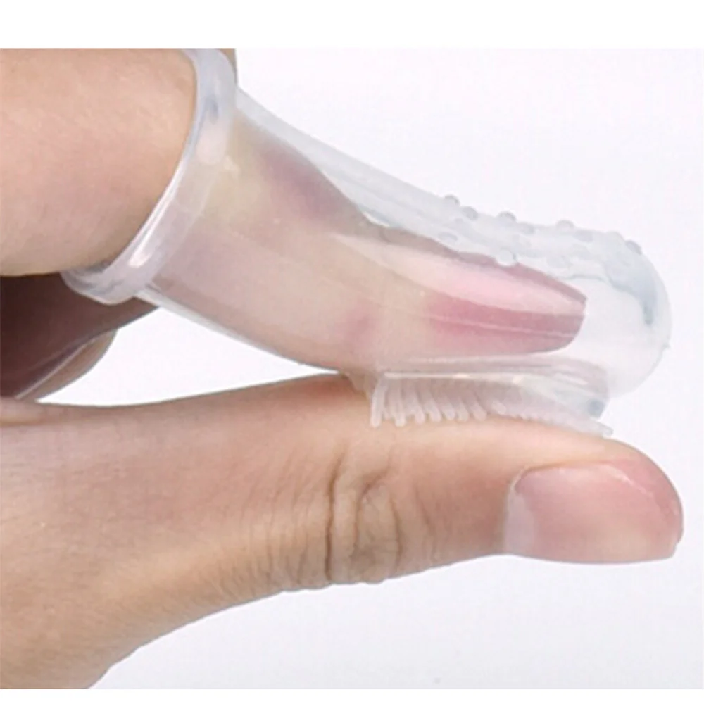 3Pcs Baby Silikon Finger Zahnbürste Kinder Zähne Klar Massage Weichen Säuglings Gummi Reinigung Pinsel Kind Zahnpflege Zahnbürste – Detail 16