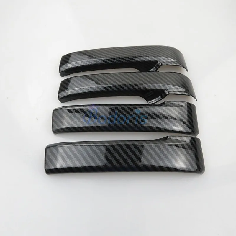 Carbon Fiber Color Interior Door Handle Cover Grab Panels Car Styling 2008-2018 For Toyota Land Cruiser 200 LC200 Accessories