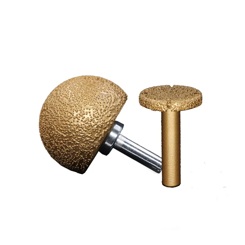 Diamond Brazing Mushroom Head Polishing Stone Pebble Cobblestone Marble Abrasive Tool Inner Circle And Flowerpot Arc Grinding