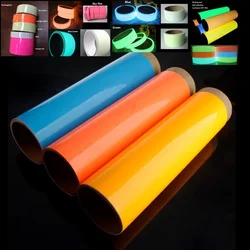 30CM * 1M Selbst-adhesive Glowing Nacht/Dark Sicherheits Bühne Markante Warnung Sicherheit Aufkleber PET Luminous klebstoff Film