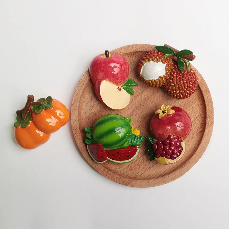 3d simulation rural vegetables fruits refrigerator magnetic stickers fridge magnets watermelon onion eggplant pepper Cute model