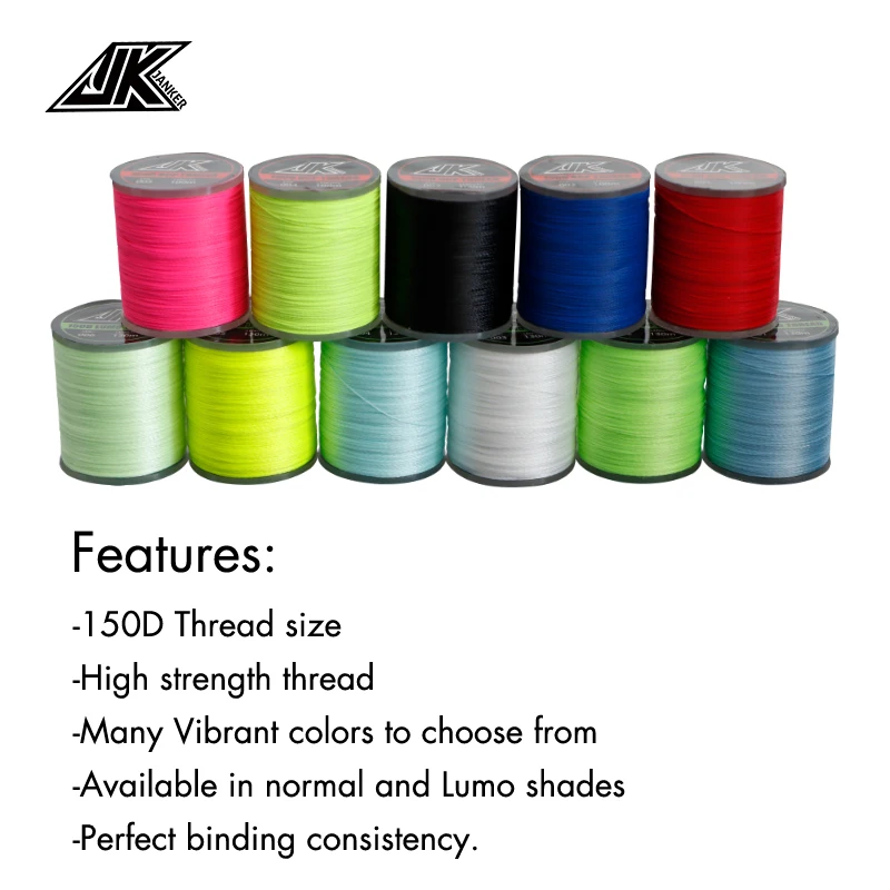 JK-150D thread multicolor hand-knitted thread DIY, suitable for all kinds of auxiliary hook binding fishing gear supplies