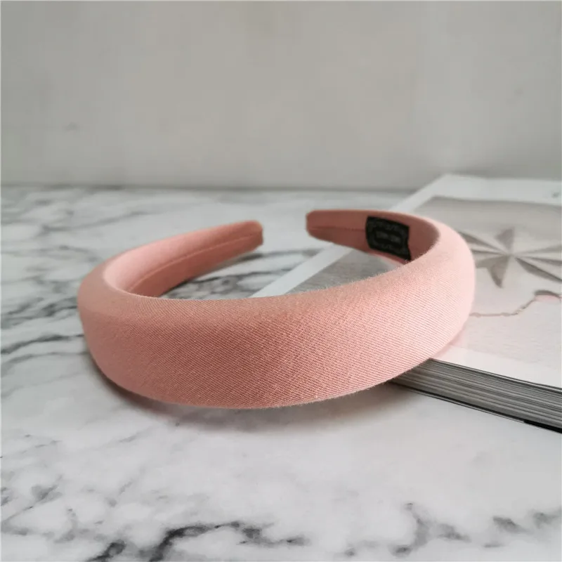 zq Retro Ins Sponge Headband Female Hairpin with Broad Edge Headband All-Match Multicolor Thin Free Shipping