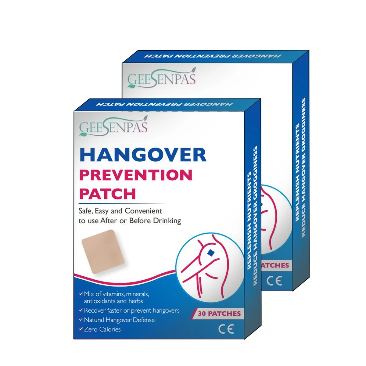 30pcs/Box Drunkenness Help Detoxify Alcohol Patch Medicine Recover Faster Effectively Prevent Hangovers Patch Reduce the Alcohol