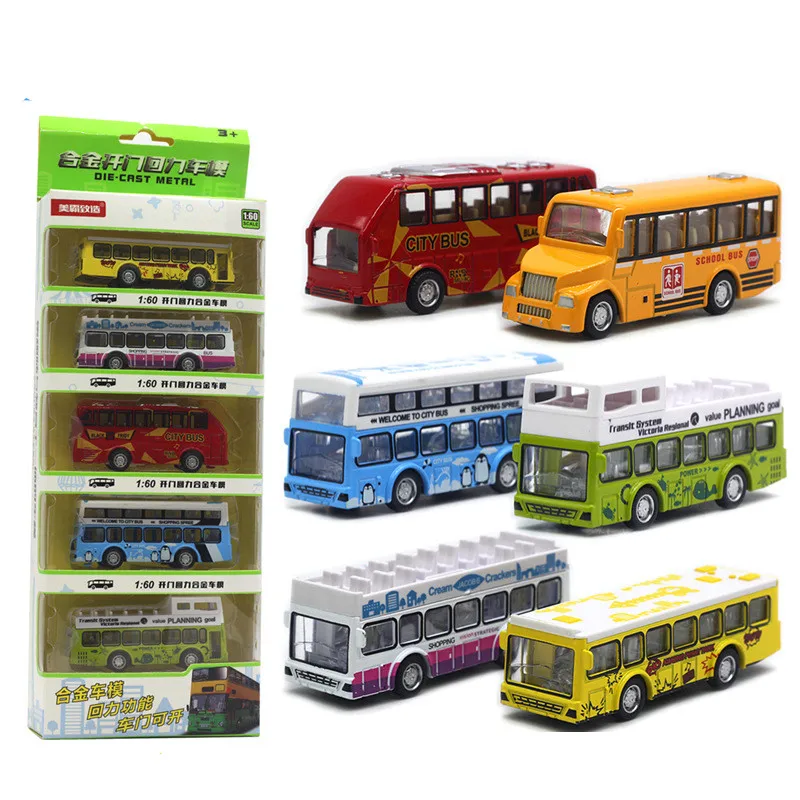 Venda quente 1:60 liga puxar para trás mini modelo de ônibus, alta simulação de ônibus turístico brinquedo, presente conjunto, frete grátis