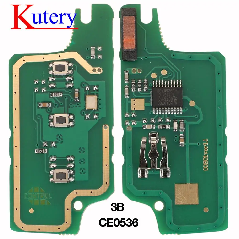 jingyuqin 3BTN Płytka drukowana do Citroen C2 C4 C5 C6 Picasso 2008 Do Peugeot 207 307 308 407 607 Zdalny kluczyk Elektroniczny Ce0536