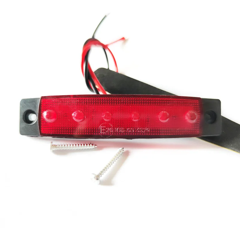10pcs 12V Marine Waterproof 6 LED Lamp Cabin Deck Courtesy Light Stern Transom Lights Red For Small Boat Sailboat