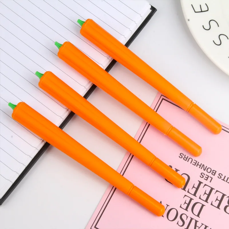 

50PCS Creative Stationery Pumpkin Gel Pen Cute Student Cartoon Water Pen Simulation Vegetable Office Kawaii School Supplies