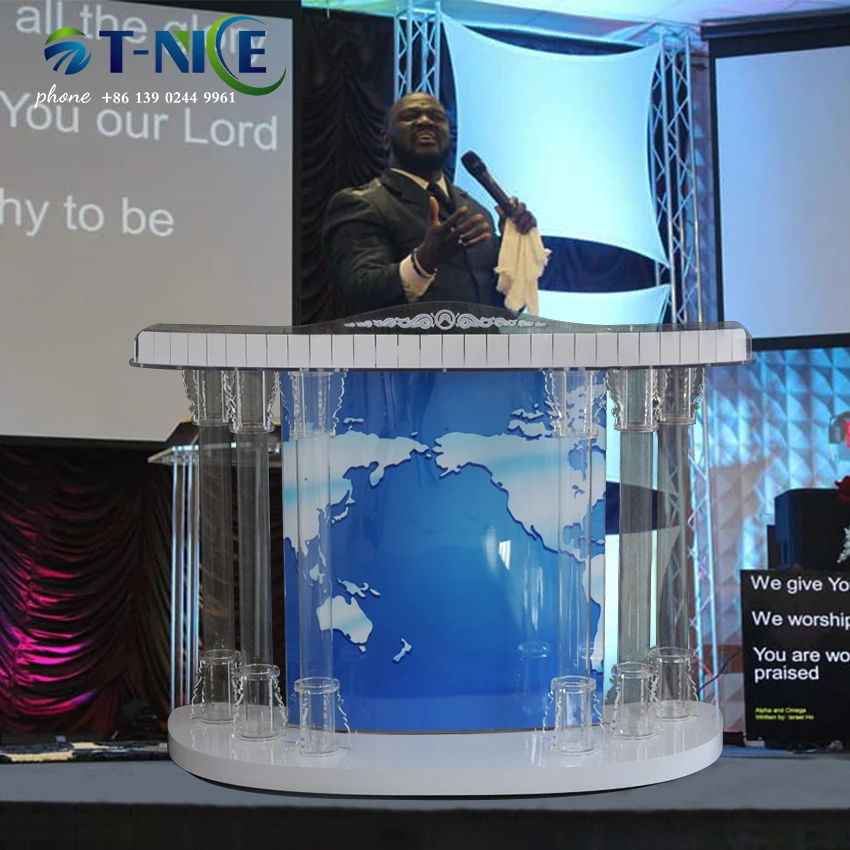 Lecture Podium Church Conference Pulpit Standing Speech Lectern Commercial Reception Desk Pulpit For Prayer Modern Furniture