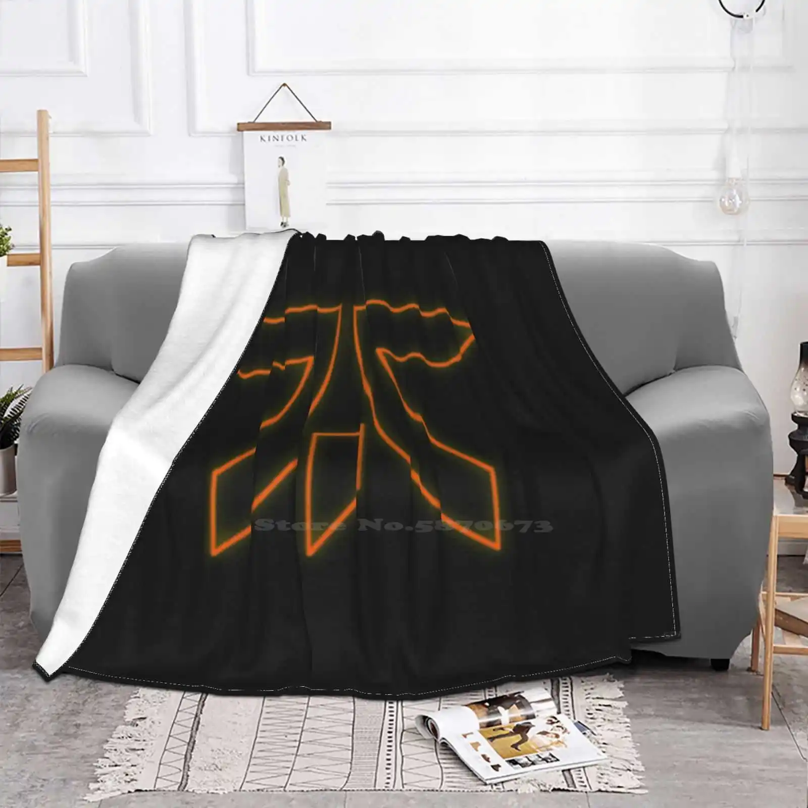 Fan Artwork Neon Logo Orange Low Price New Print Novelty Fashion Soft Blanket Csgo Cs Go Nip Counter Strike Counter Cs Strike