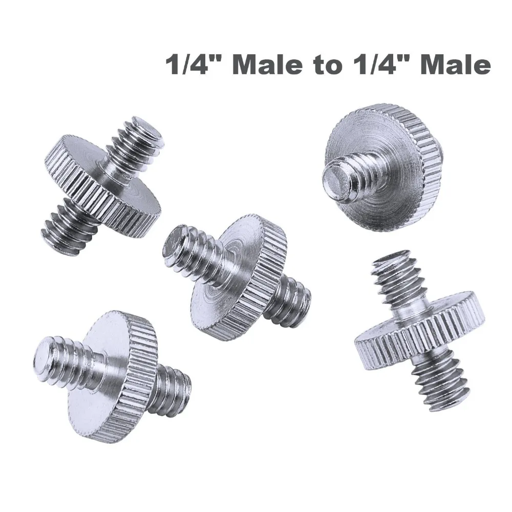 카메라/삼각대/모노포드/볼헤드/라이트 스탠드/숄더 리그용 1/4인치 및 3/8인치 변환기 나사산 나사 어댑터 마운트 세트