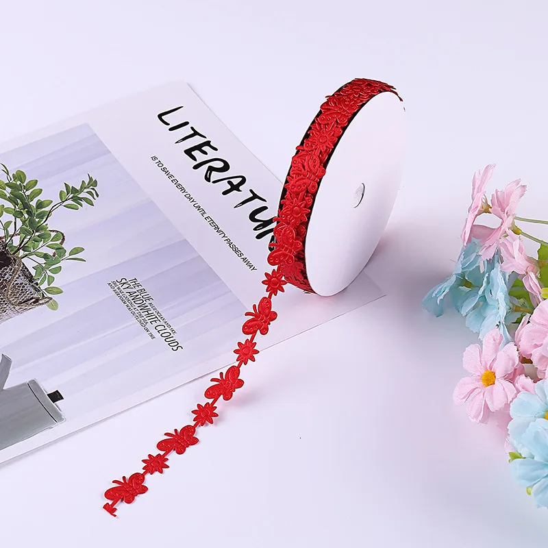 1.5cm Wide Fine Butterfly Flower Lace fabric Craft Cake Gift Wrap With DIY Handmade Hat Purse Bouquet Ribbon Accessories renda