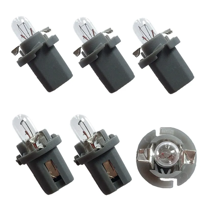 10pcs T5 B8.5D B8.5 12 V 1,4 W bombillas halógenas de coche medidor de coche Luz de Interior tablero de instrumentos de i