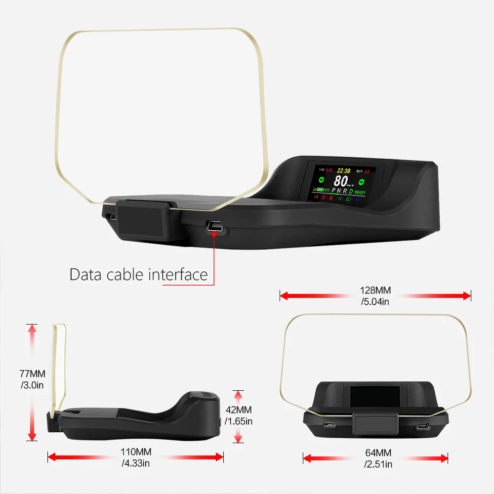 T2 HUD Tesla model3 Head Up Display Mirror strumenti diagnostici di navigazione indicatore luminoso orologio velocità veicolo fendinebbia 2021