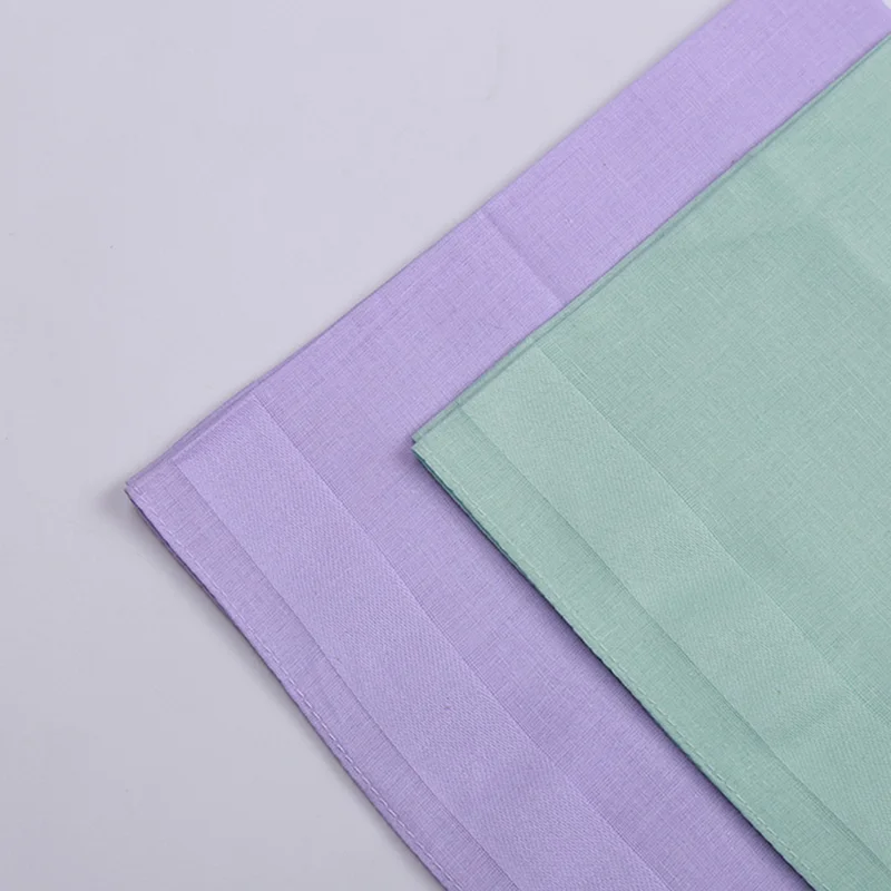 10PCs Candy Colored Handkerchief Plain Colour Square Handkerchief Square Mixed Color  Pure Cotton Combed Handkerchief 40 X 40cm