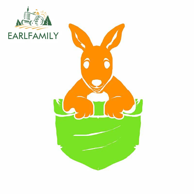 EARLFAMILY 13cm x 8.1cm for Baby Kangaroo Car Stickers Laptop Family Wall Decal Snowboard Graphics Waterproof Vinyl Decoration