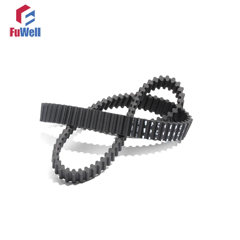 

D5M Timing Belt Double Teeth Black Rubber Pulley Belt 15mm/20mm/25mm Belt Width D5M1520/1690/1800/1870/2000 Transmission Belt