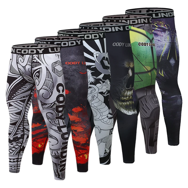 Cody Lundin Sport Gym Jiu Jitsu Spats Leggings Sublimation Printed Digital Compression Bjj Sports Pants Men's Winter Pants