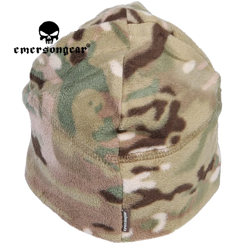 EMERSONGEAR Tactical Fleece Cap with Hoop And Loop Surface Winter Baseball Sport Warm Cape Street Business Beanie Knit Hats Men